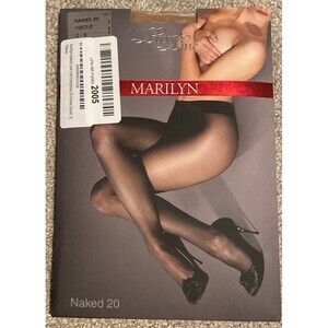 Marilyn Lux Line Naked 20 Beige Pantyhose Size Small